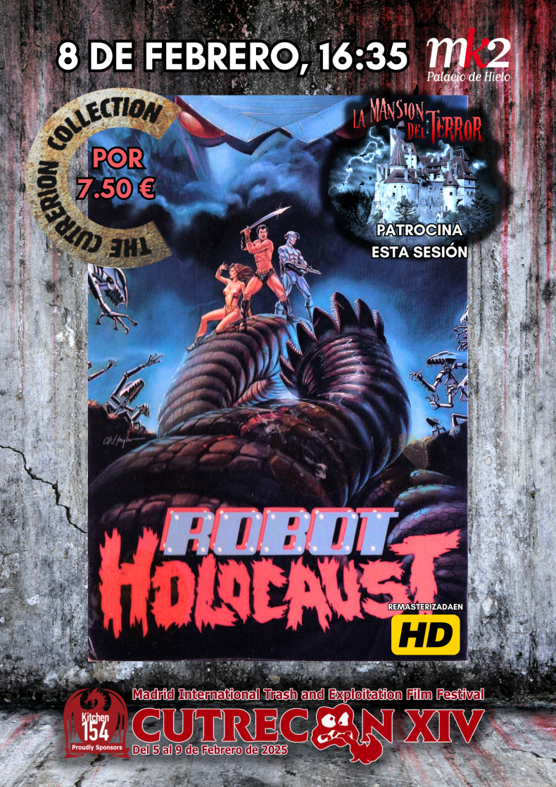 LA TIENDA ONLINE «LA MANSIÓN DEL TERROR» PATROCINA LA PROYECCIÓN DE «ROBOT HOLOCAUST» EN CUTRECON 14