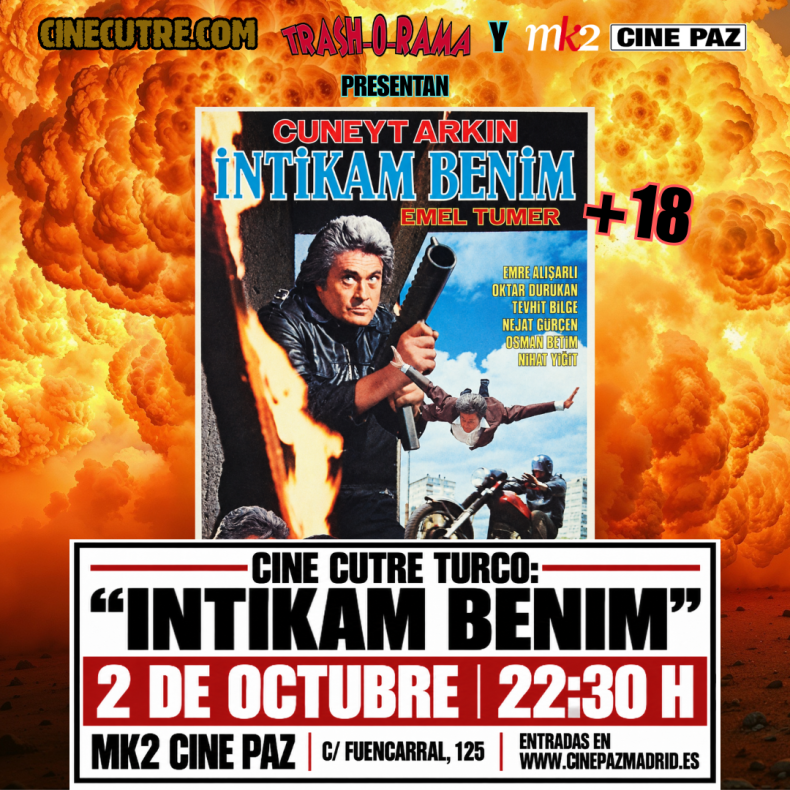 ¡CINE CUTRE TURCO EN PANTALLA GRANDE! “Intikam Benim”, 2 de octubre en mk2 Cine Paz de Madrid